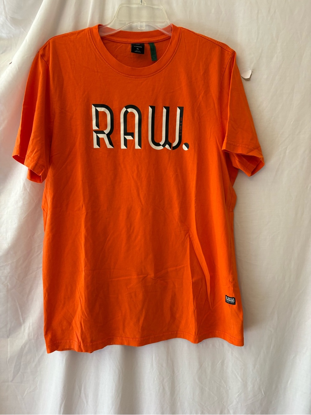G-Star Orange RAW. Logo Short Sleeve Tee